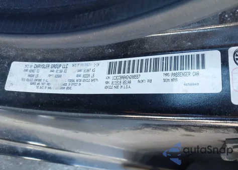 2014 Chrysler 200 Lx z USA, uszkodzony, nr VIN 1C3CCBAB4EN208557